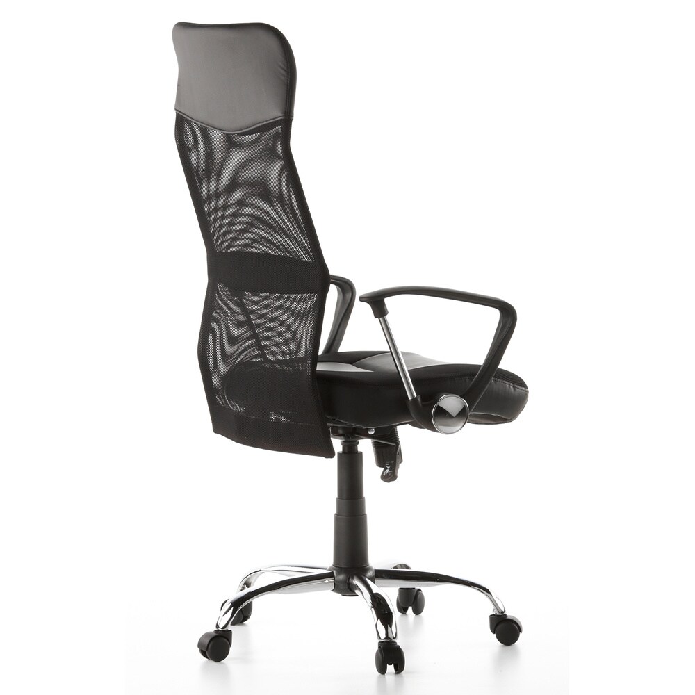 Home Office Chefsessel STRYKA Kunstleder/Netzstoff mit Armlehnen hjh OFFICE