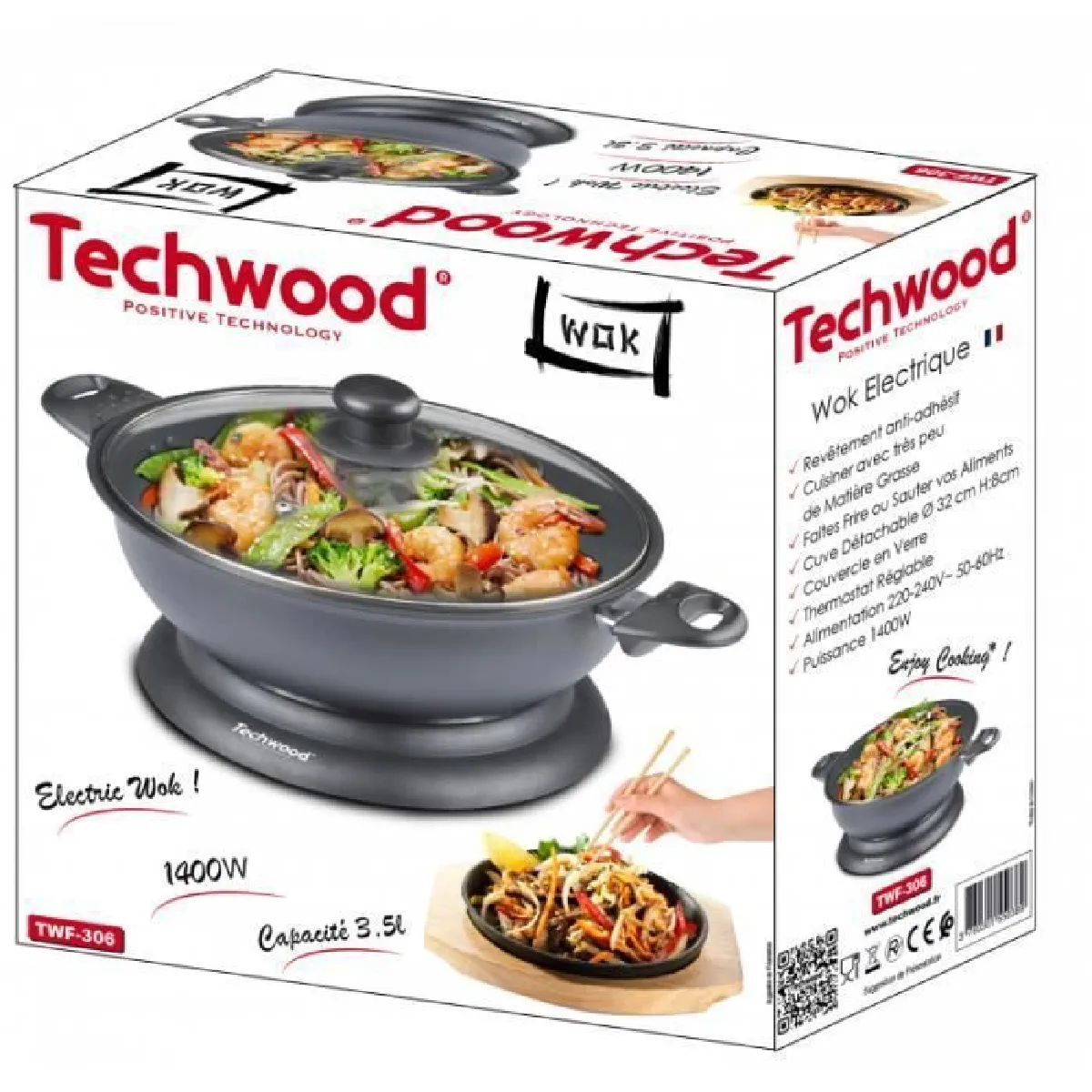 Techwood Wok Électrique 3.6L