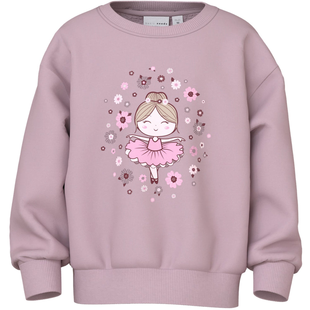 Køb Name It Keepsake Lilac Dancer Nmfviloui Ls Rlx Sweat Bru