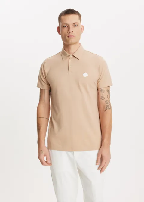Polo met logo rood (PEACH)