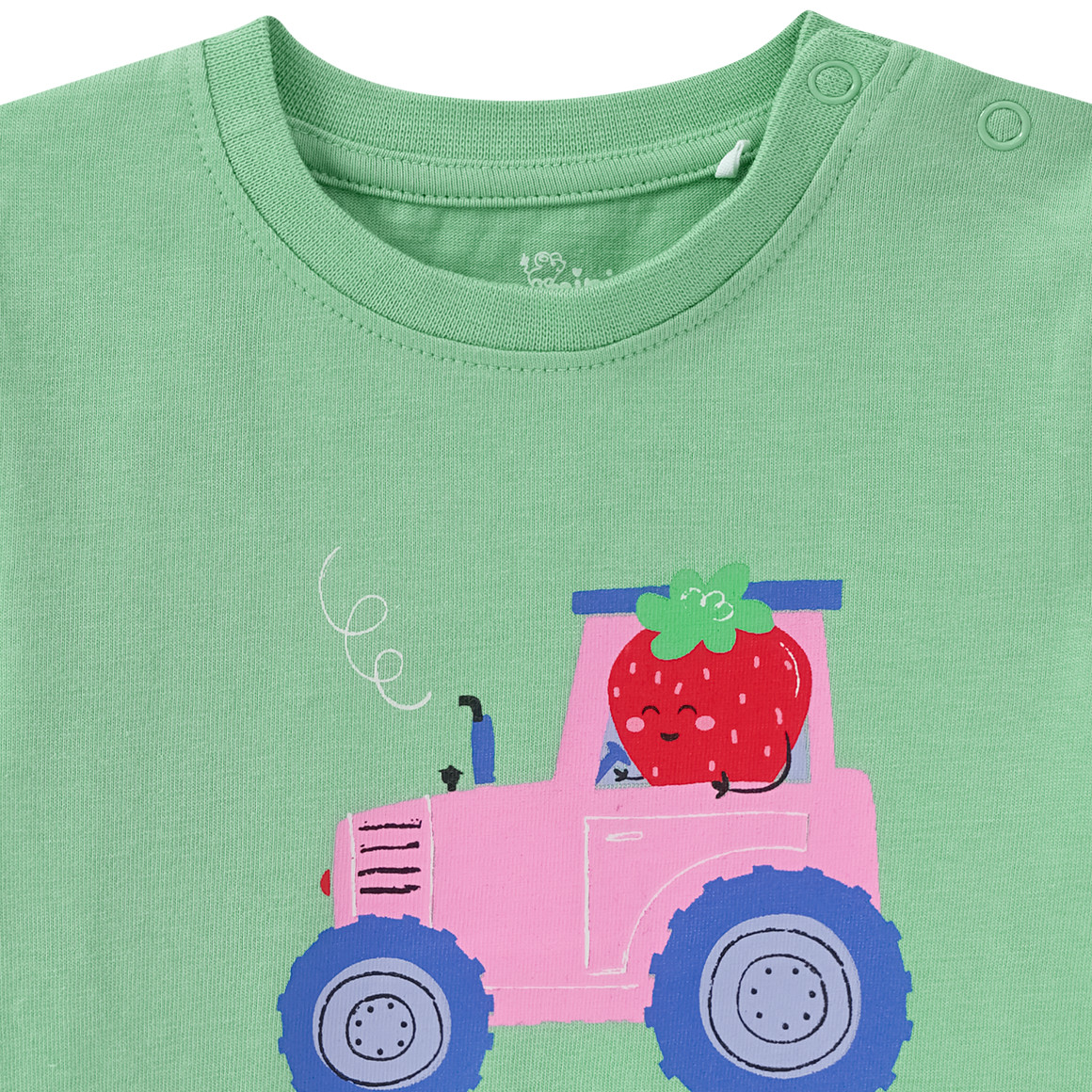 Topomini Baby T-Shirt mit Bauernhof-Print hellgrün