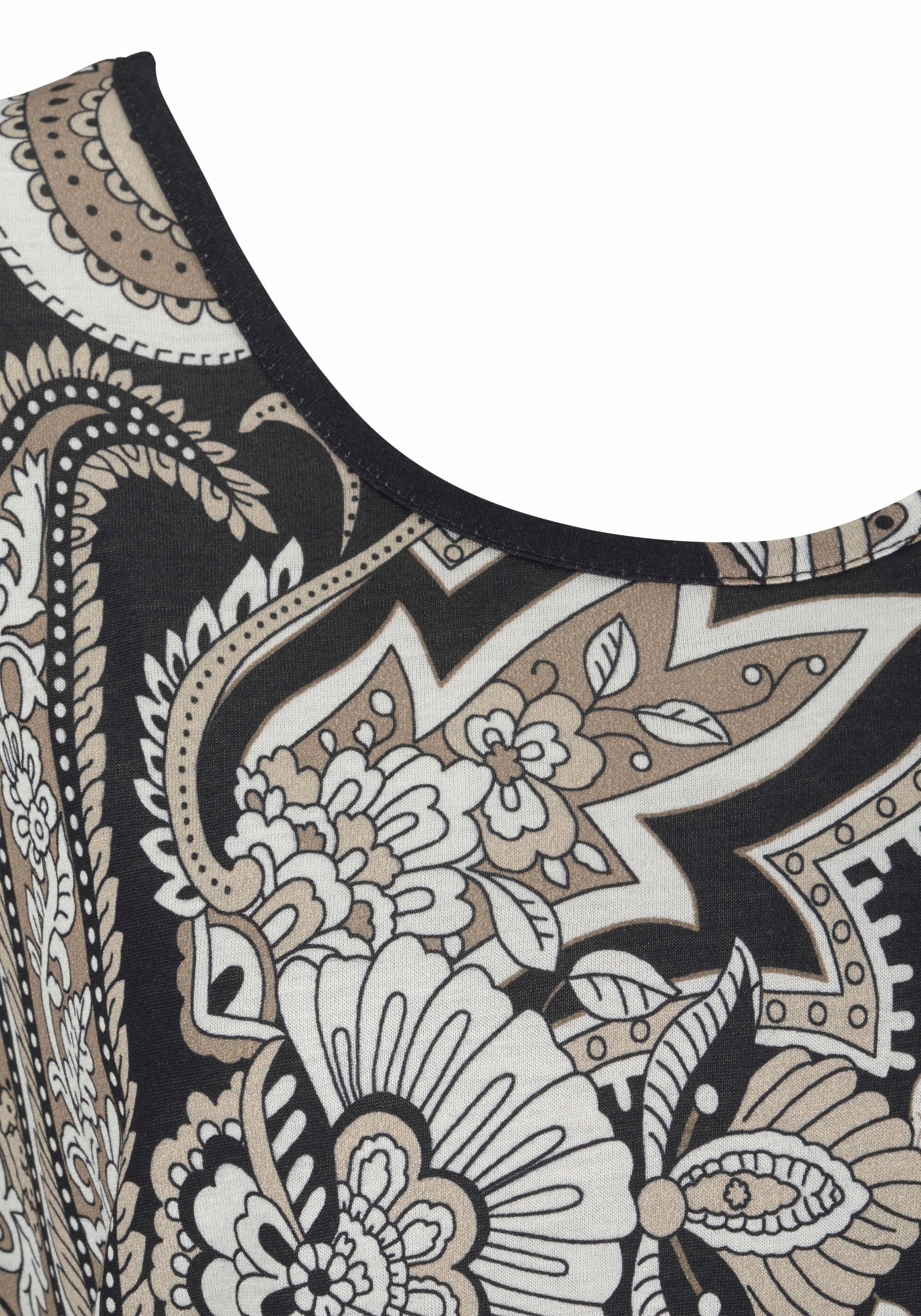 LASCANA Longshirt , mit Cut-outs an den Schultern, Alloverprint, Shirtkleid, schulterfrei