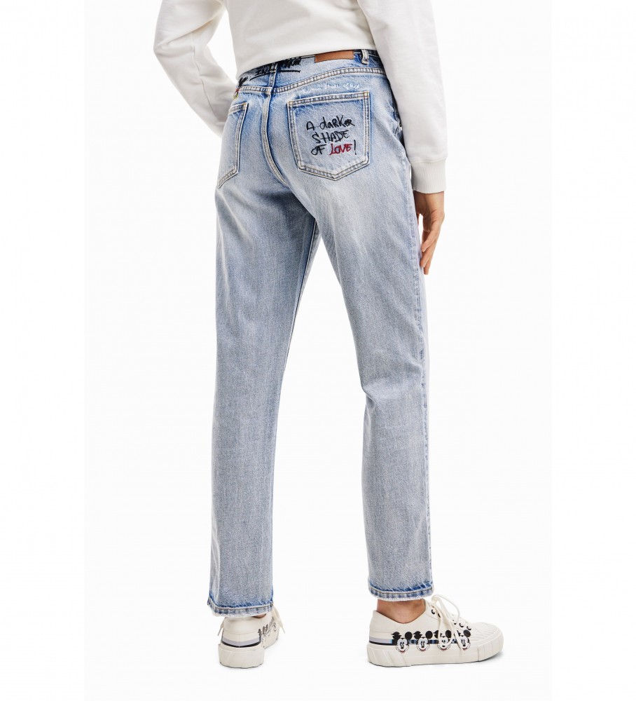 Desigual Jean Mickey Rock azul claro