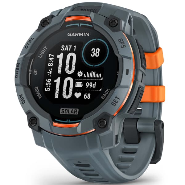Montre cardio GPS GARMIN INSTINCT 3 45 MM SOLAR TWILIG HT BEZEL W/TWILIGHT BAND