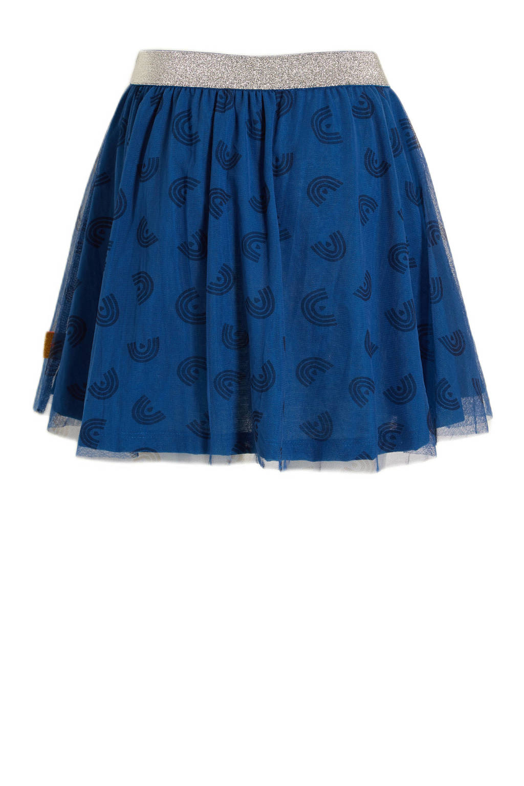 Orange Stars korte rok Pei met all over print blauw