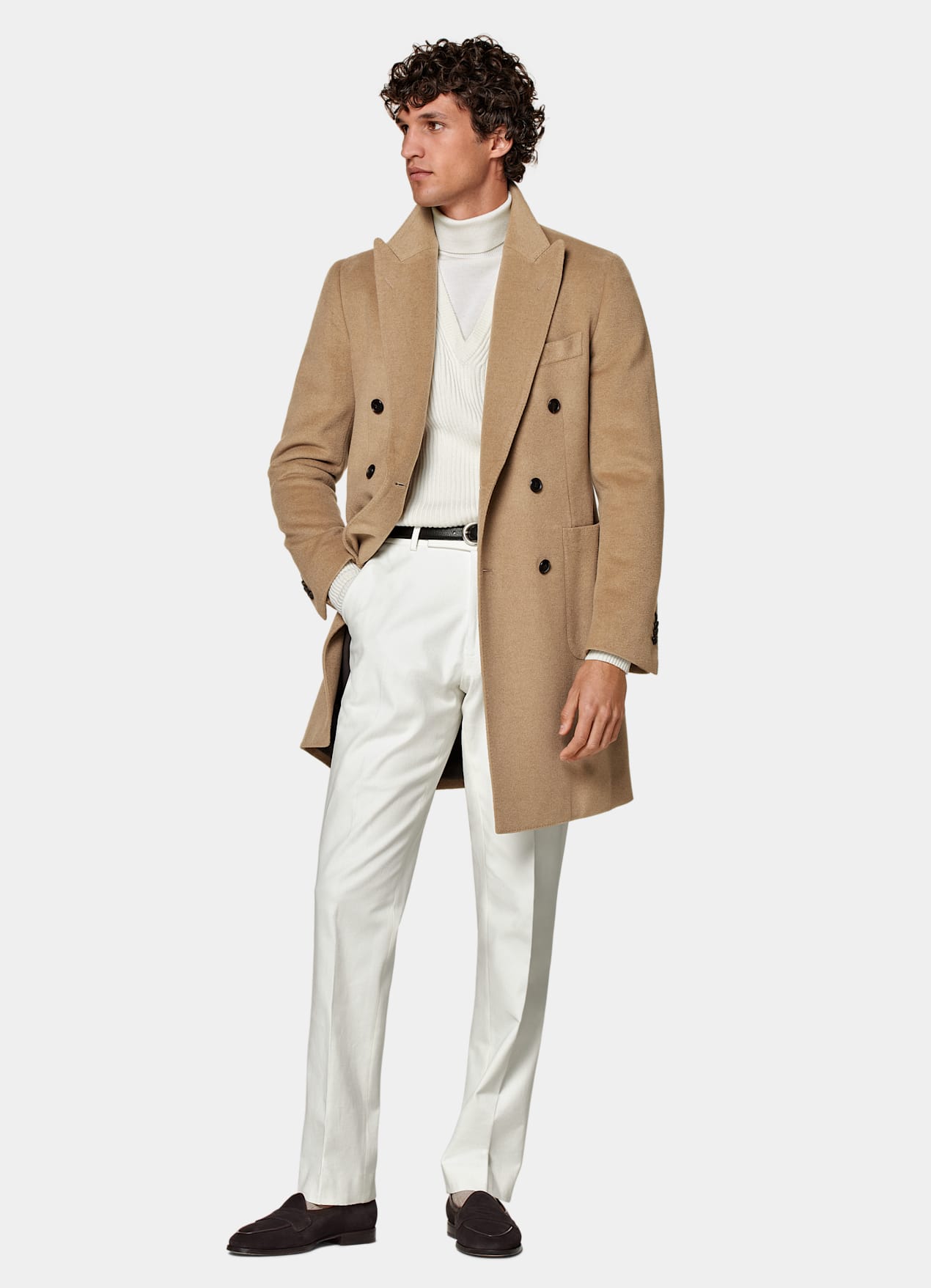 Manteau marron moyen