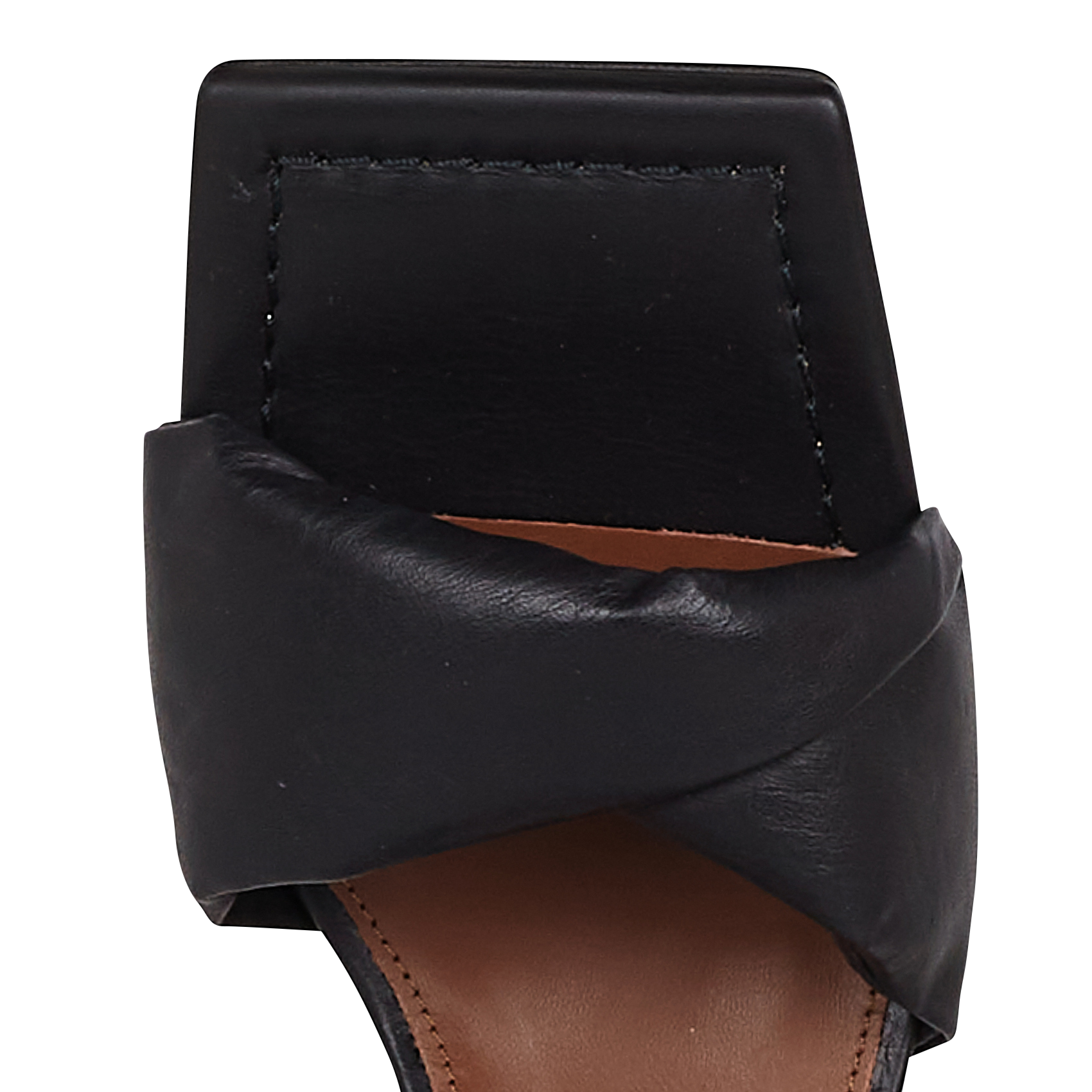 TWIST STRAP - Sandales hautes en cuir | Noir