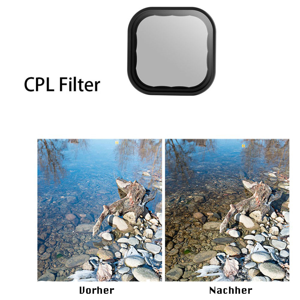 GoPro Hero 13 / 12 / 11 / 10 / 9 Black CPL Polfilter Polarisationsfilter Linsenfilter