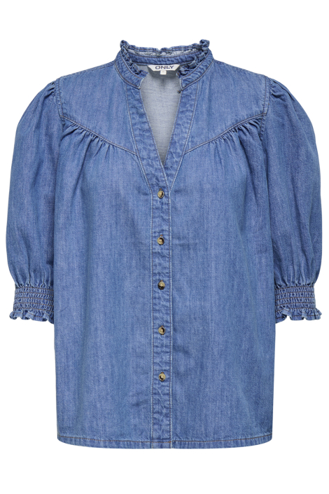 Only blauwe dames blouse