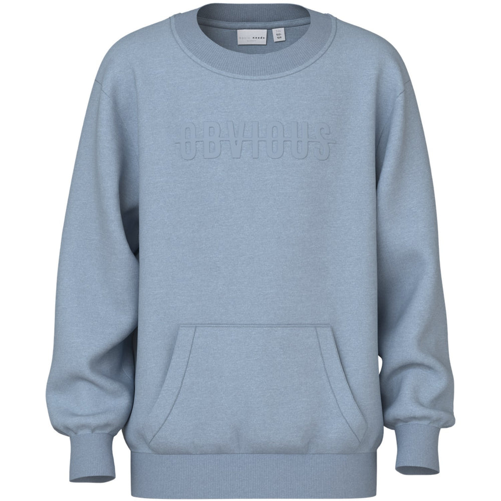 Køb Name It Dusty Blue Obivous Nkmvanoa Ls Nreg Sweat Unb