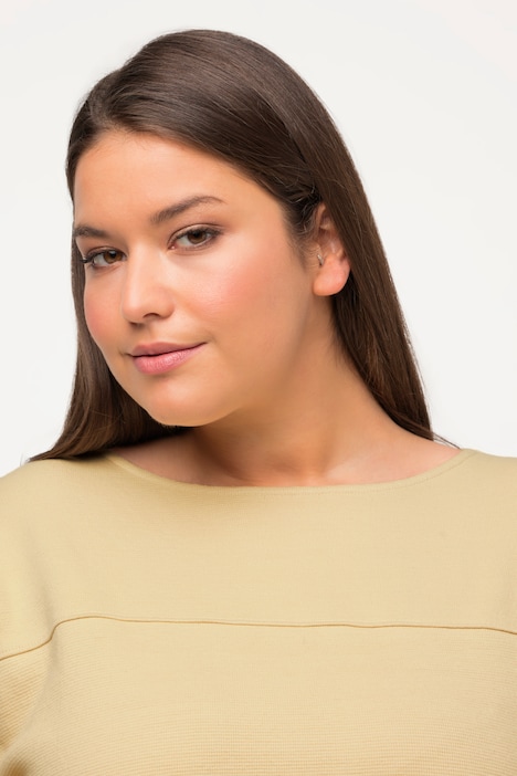 Shirt, U-Boot-Ausschnitt, 3/4-Arm, Biobaumwolle