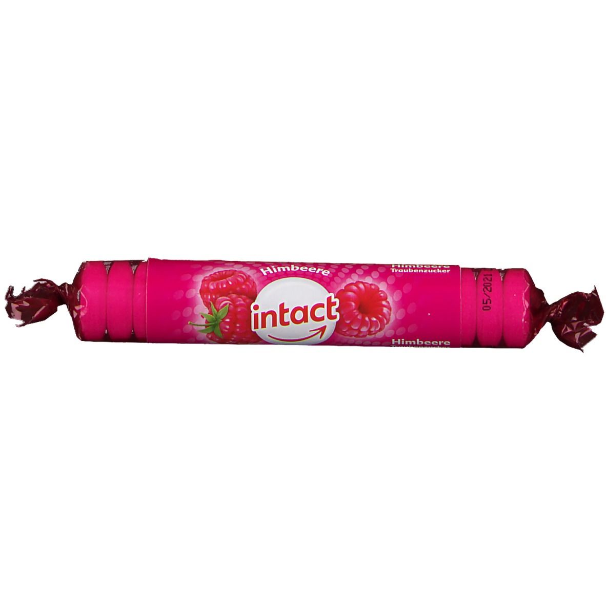 intact Traubenzucker-Rolle Himbeere