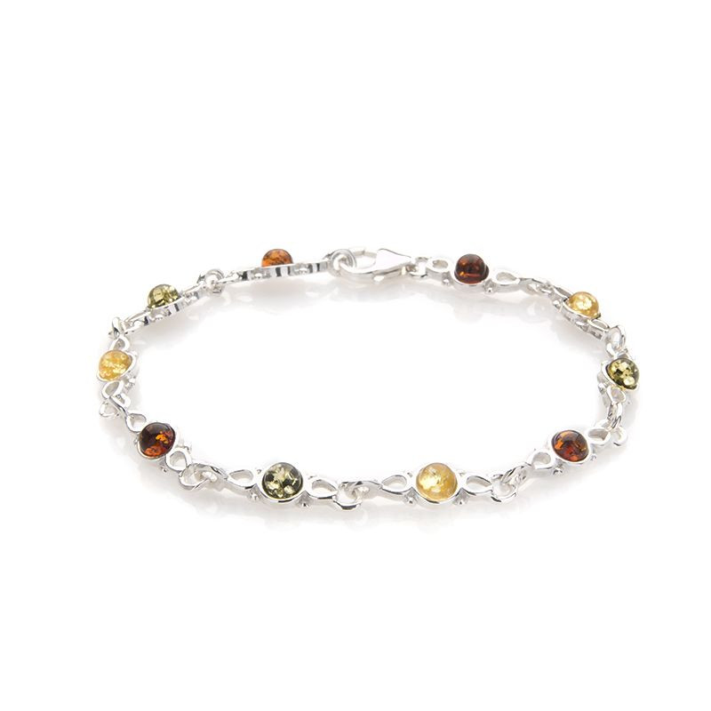 Bracelet argent ambre