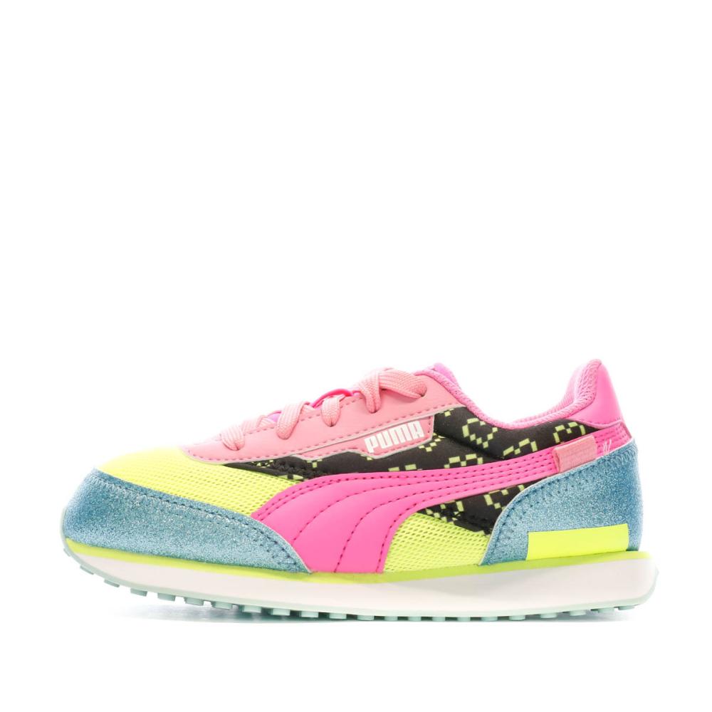 Puma Baskets Rose/Bleu Fille Future Rider Lol