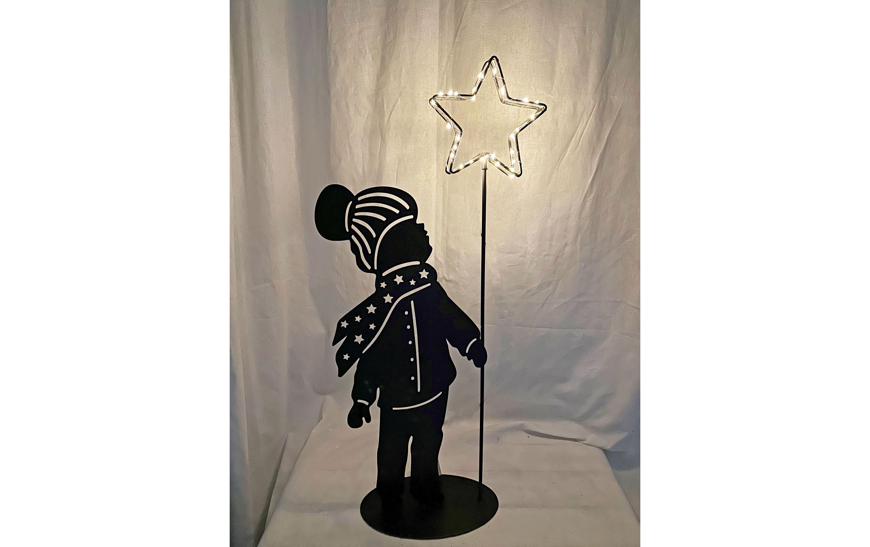 LED-Figur Junge, 40 LEDs, 60 cm, SchwarzLED Weihnachtsdekoration