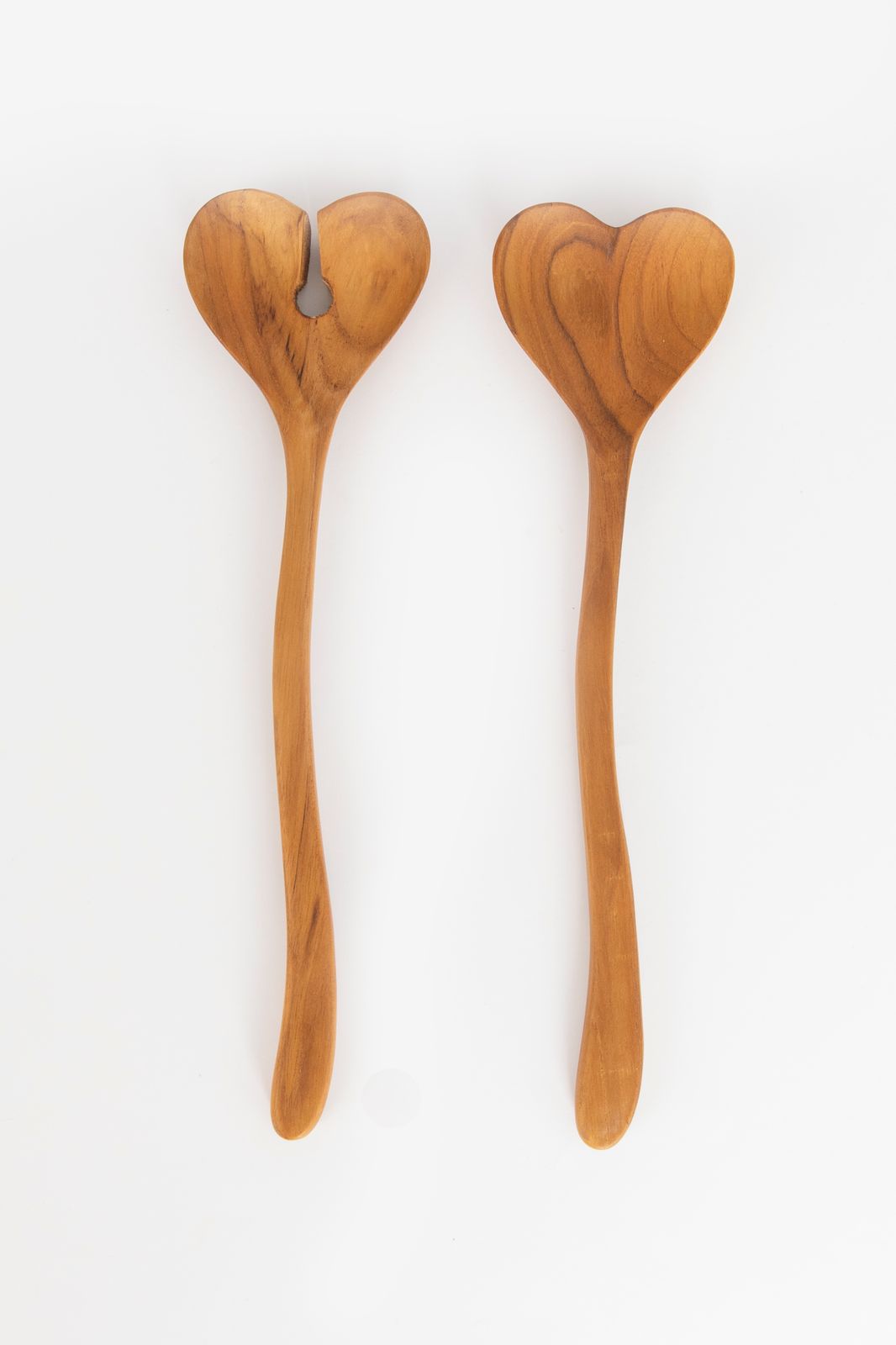 Houten slacouvert set met hart