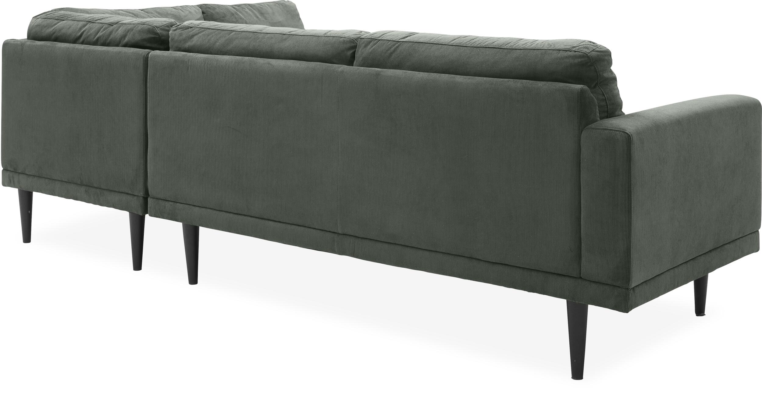 Mexico V1 højrevendt hjørnesofa med pufafslutning