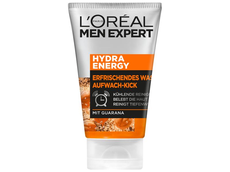 L'Oréal Men Expert Reinigungsgel Hydra Energy 100 ml Revitalisierendes Reinigungsgel mit Aufwach-Kick