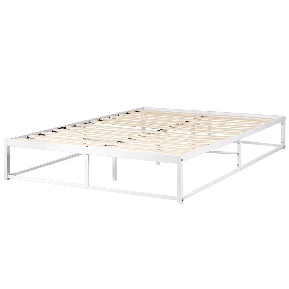 VIRY - Tweepersoonsbed - Wit - 140 x 200 cm - Metaal