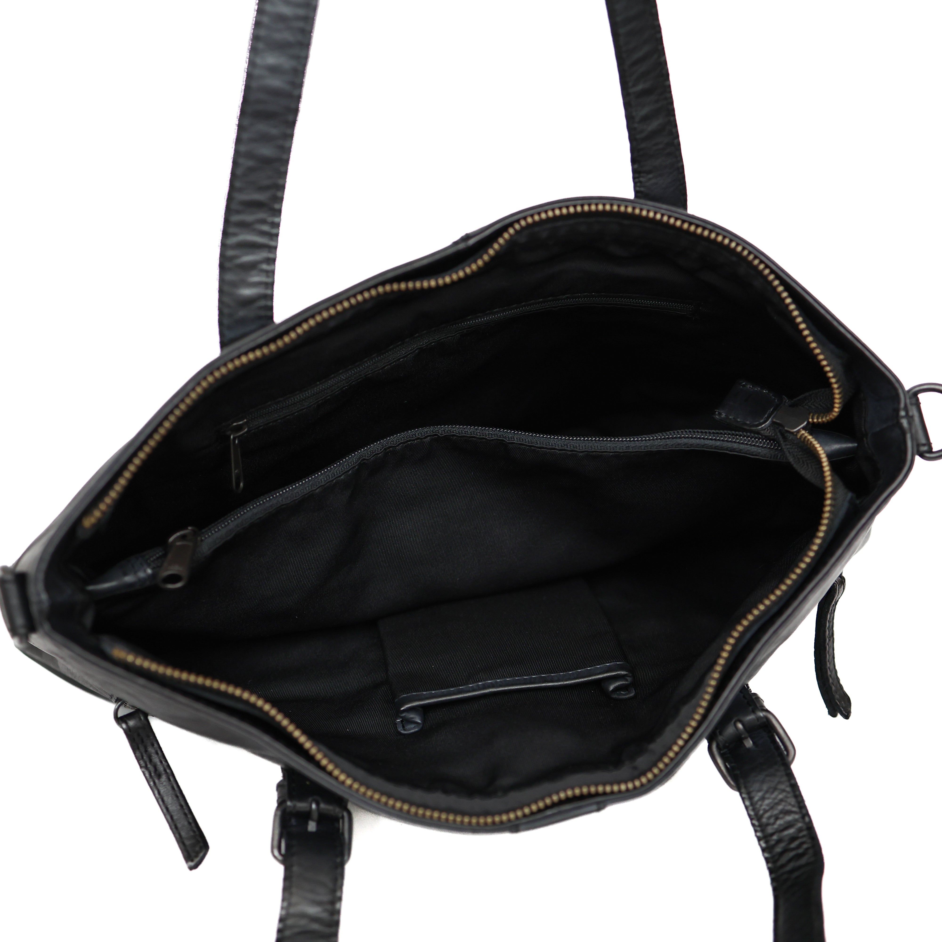 Hand-/schoudertas 'Fleur' zwart Black