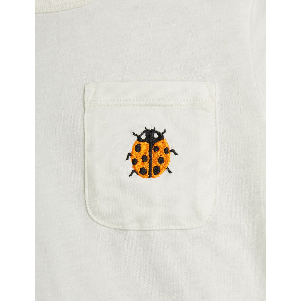 Køb Mini Rodini Offwhite Ladybugs Embroidery T-Shirt
