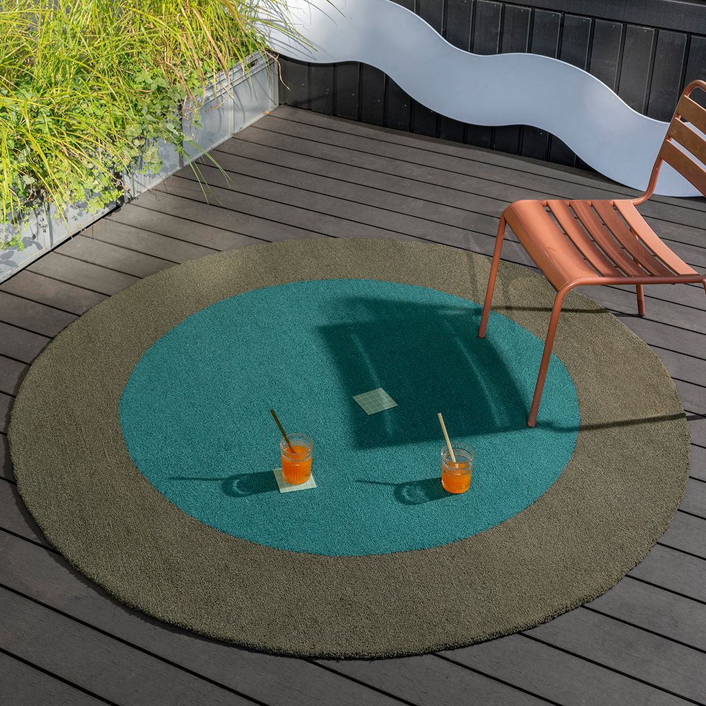Vloerkleed Festival Round Aqua 496308 Habitat  | Brink & Campman