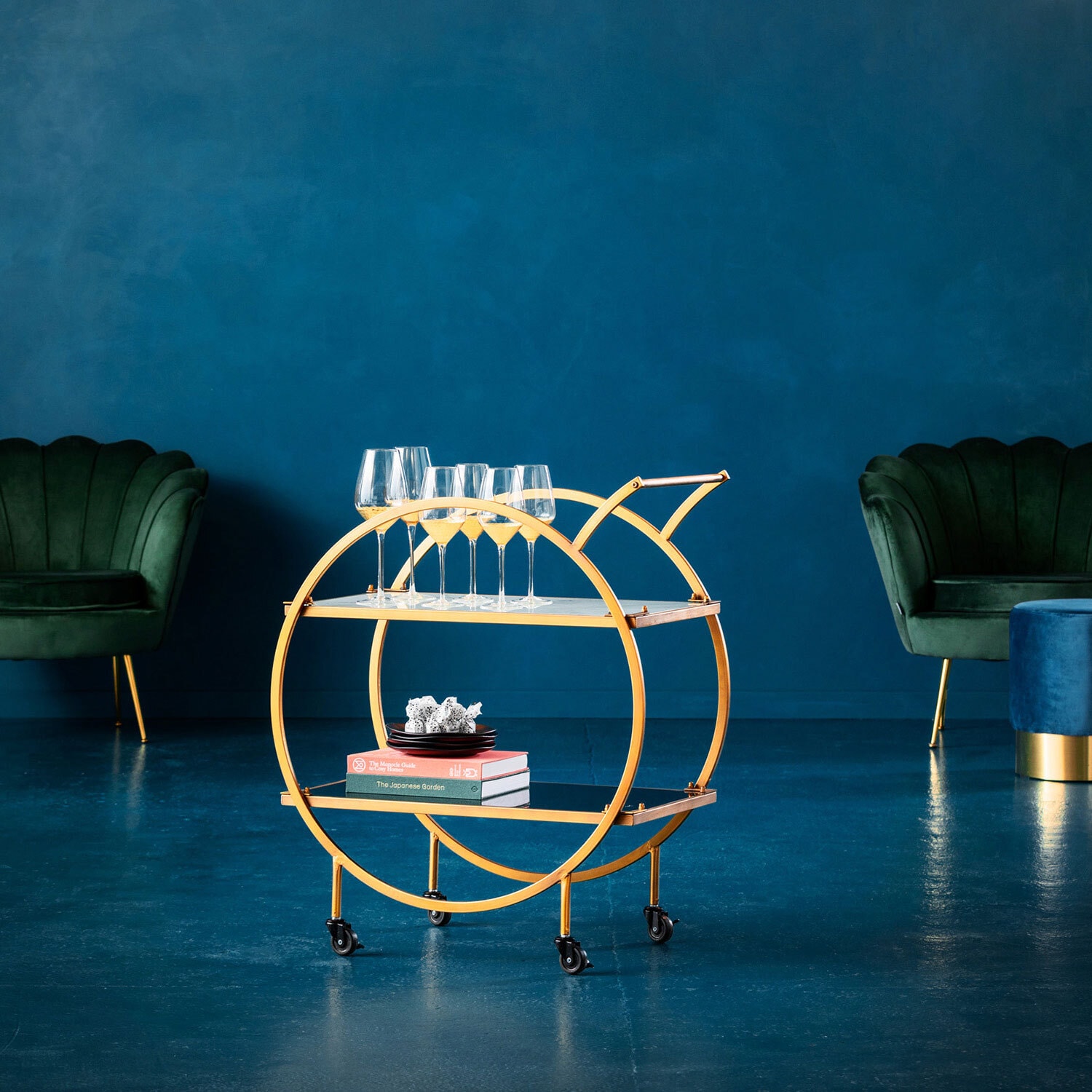KARE DESIGN Servierwagen LOFT BRASS goldfarbig