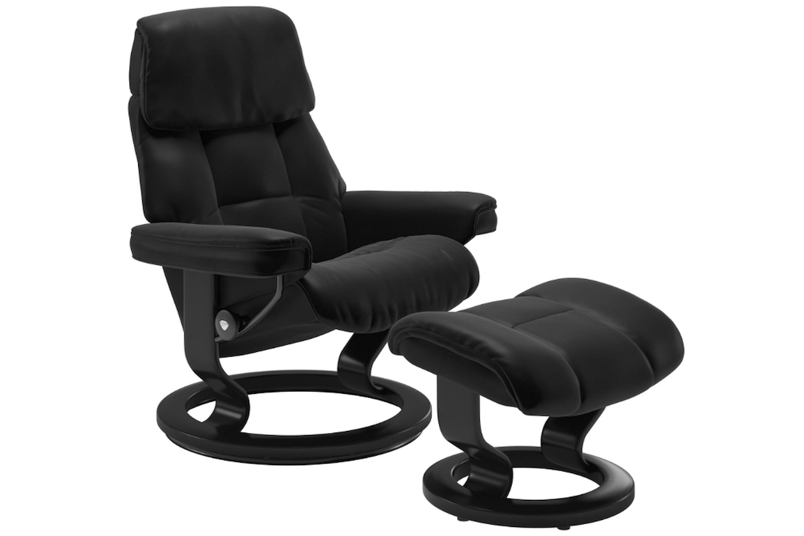 Ruby lenestol med krakk Hud Batick Black - Classic - sort beiset