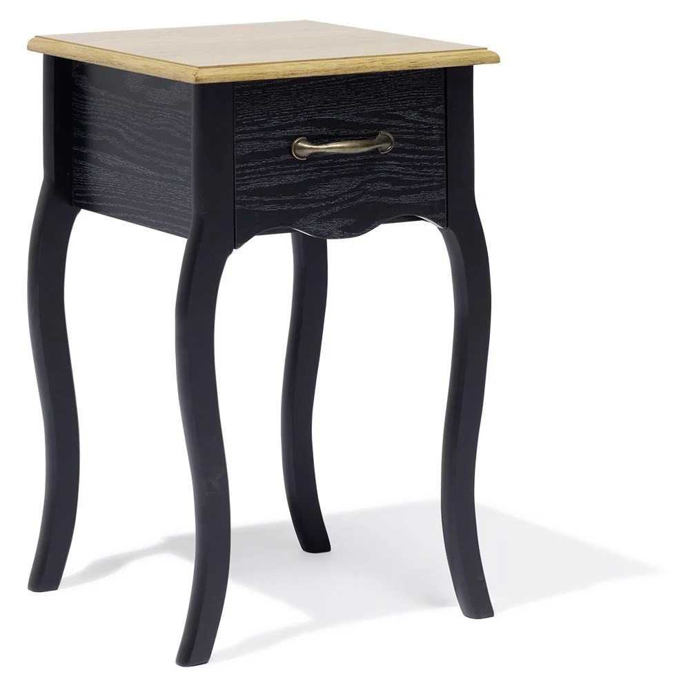 Chevet Romane noir - L40xP30xH57 cm