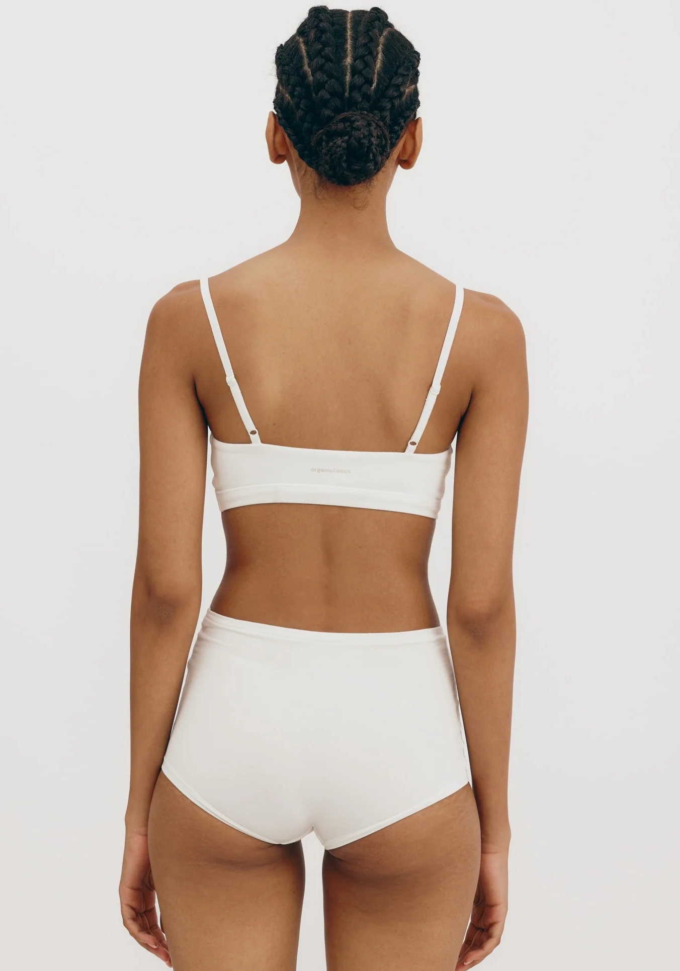 Organic Basics 3er-Pack Shorty Flex Off White Rose Wood Black