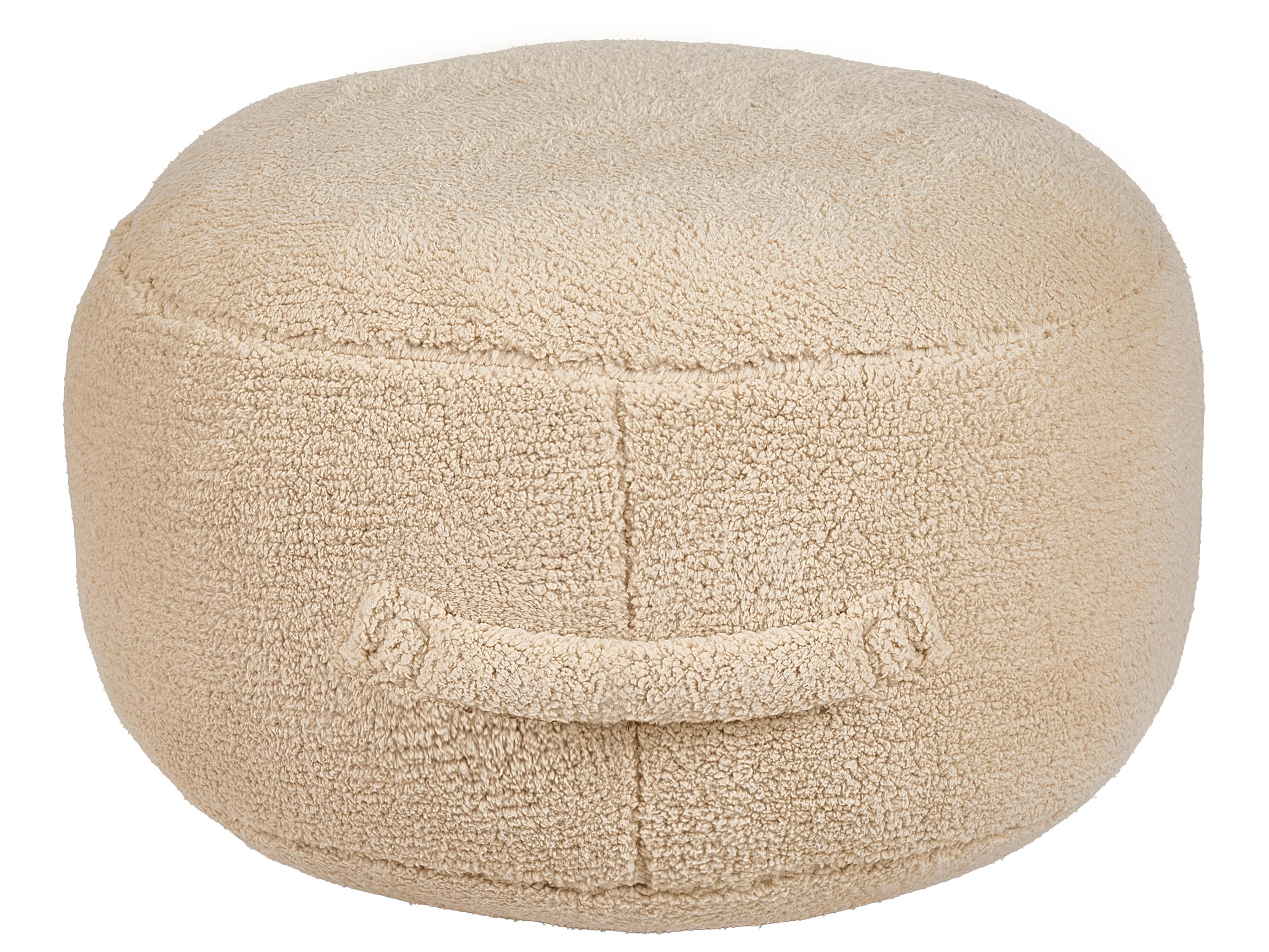 Poef ADLANA Bouclé Beige