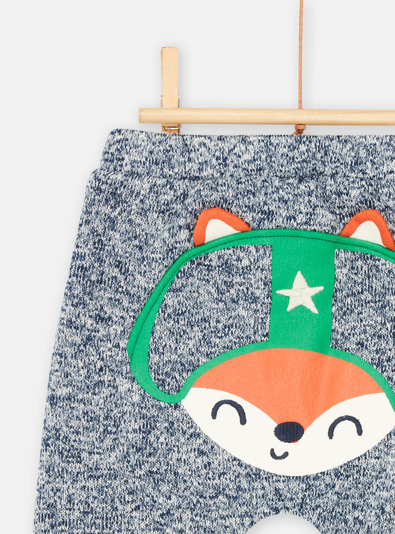 Bas de jogging bleu outrmer chiné pour bébé garçon