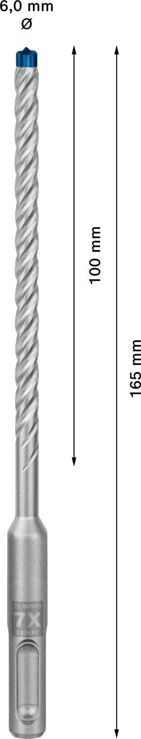 Bosch 2608900072 EXPERT Hamerboor SDS plus-7X - 6x100x165mm