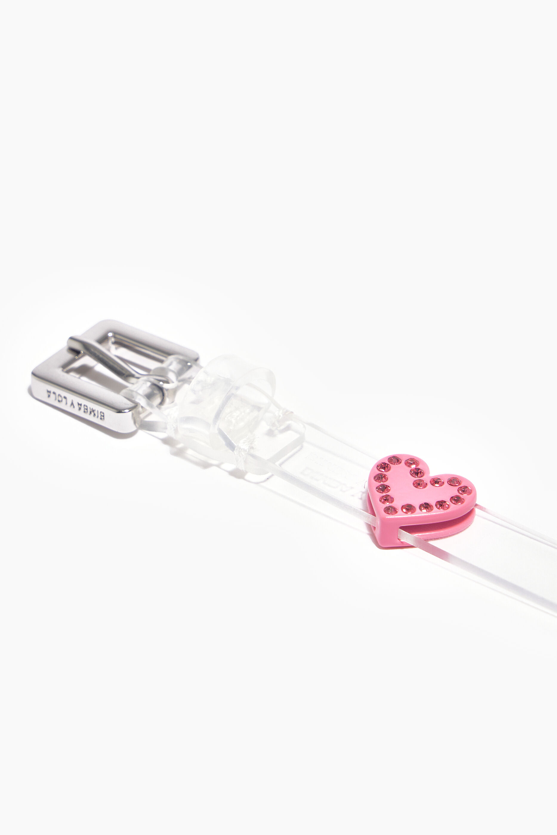 Pingente de coração de metal rosa