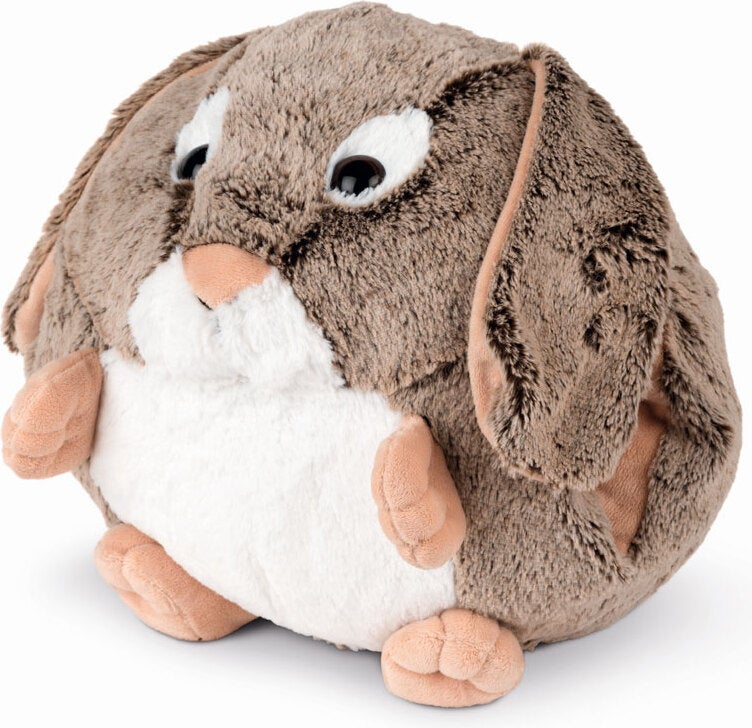 Noxxiez handwarmer konijn bruin / wit onesize D 35 H 35 cm