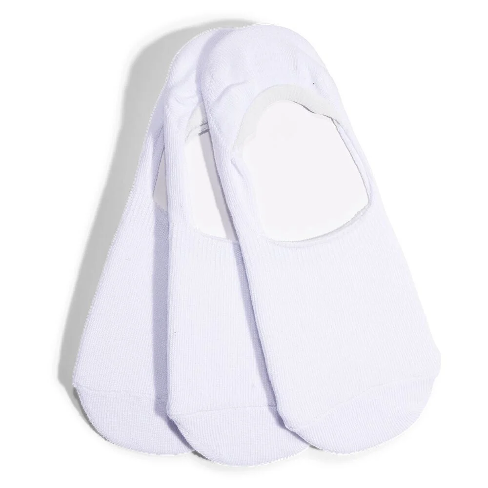 Lot 3 paires chaussettes invisibles coton et polyester - 3 coloris