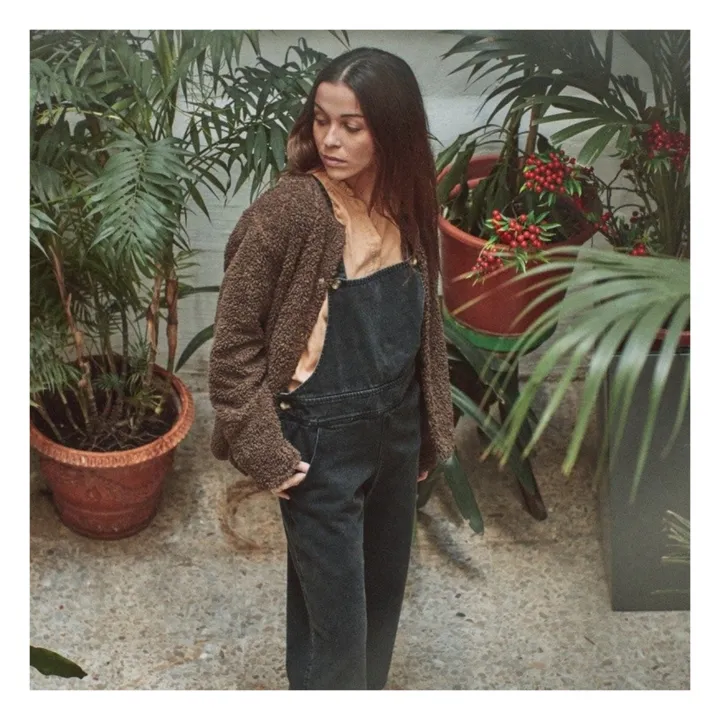 Poudre Organic Salopette Denim Quetsche - Collection Femme  | Noir