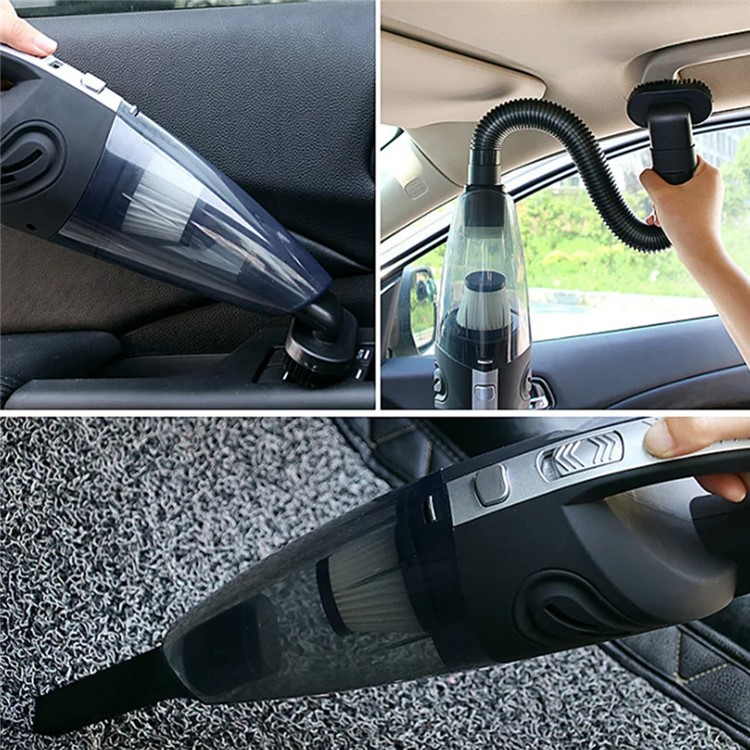 (120 Watt) Auto Handstaubsauger mit Reinigungsaufsätzen / Kabel für Zigarettenanzünder - Schwarz