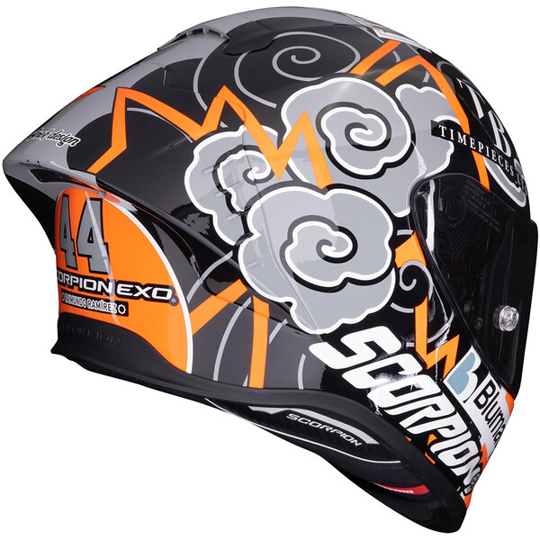 Scorpion - Casque Exo-R1 Evo Air FIM Racing#1 Replica Aron 2024 Noir / Gris / Orange