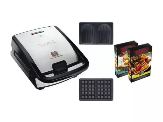 TEFAL Gaufrier multifonction Snack collection - SW853D12 - Inox