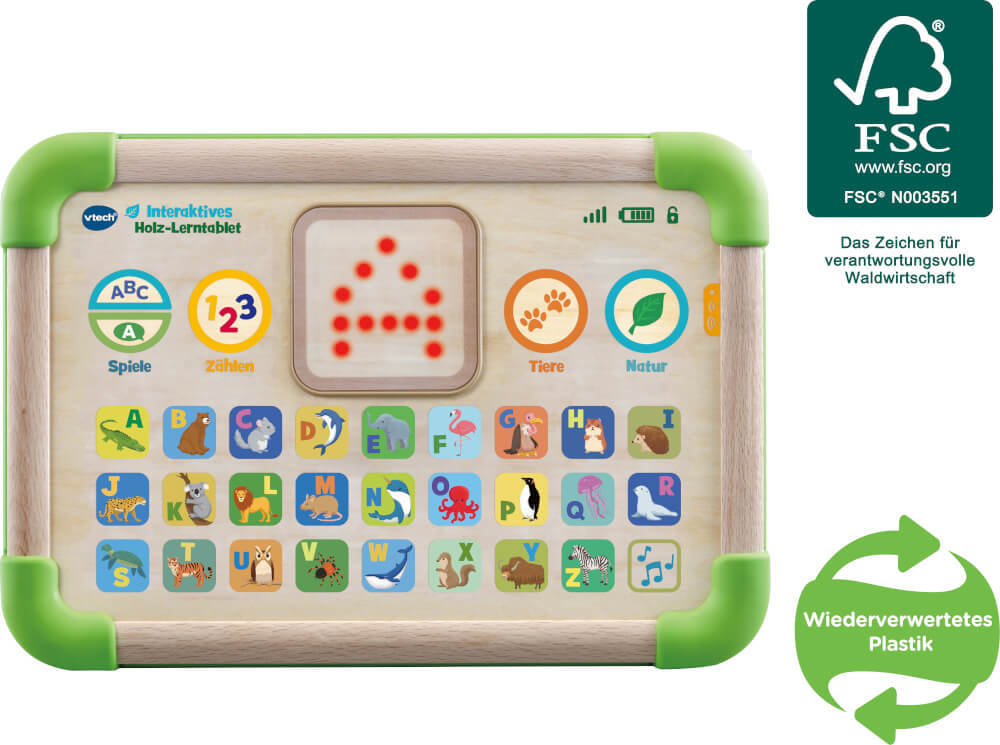 Interaktives Holz-Lerntablet