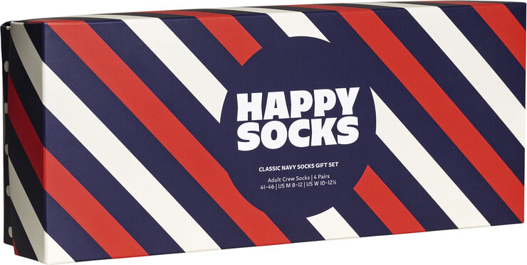 Happy Socks 4-Pack Classic Navy Socks Gift Set Navy