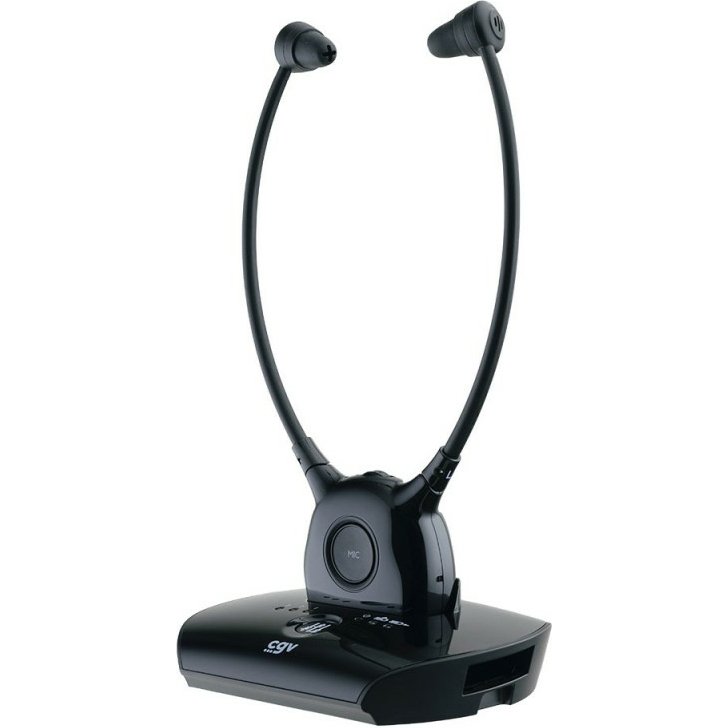 Casque TV Cgv DOLFIN ONYX Duo casques stethoscopiques TV/HiFi sans fil