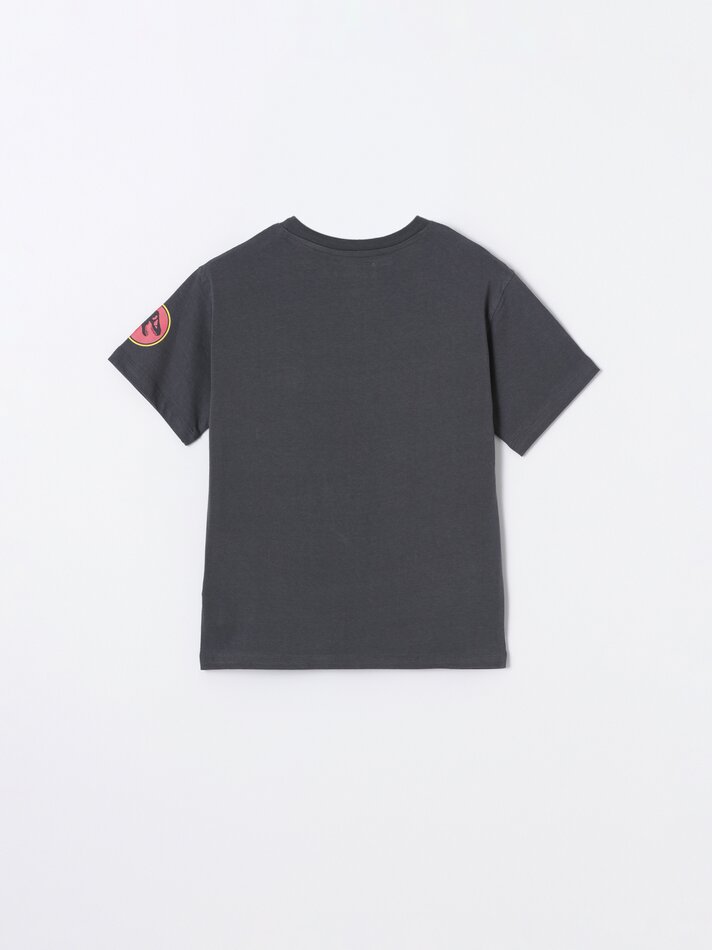 Camiseta Junassic Park Universal Print - Cinza Antracite
