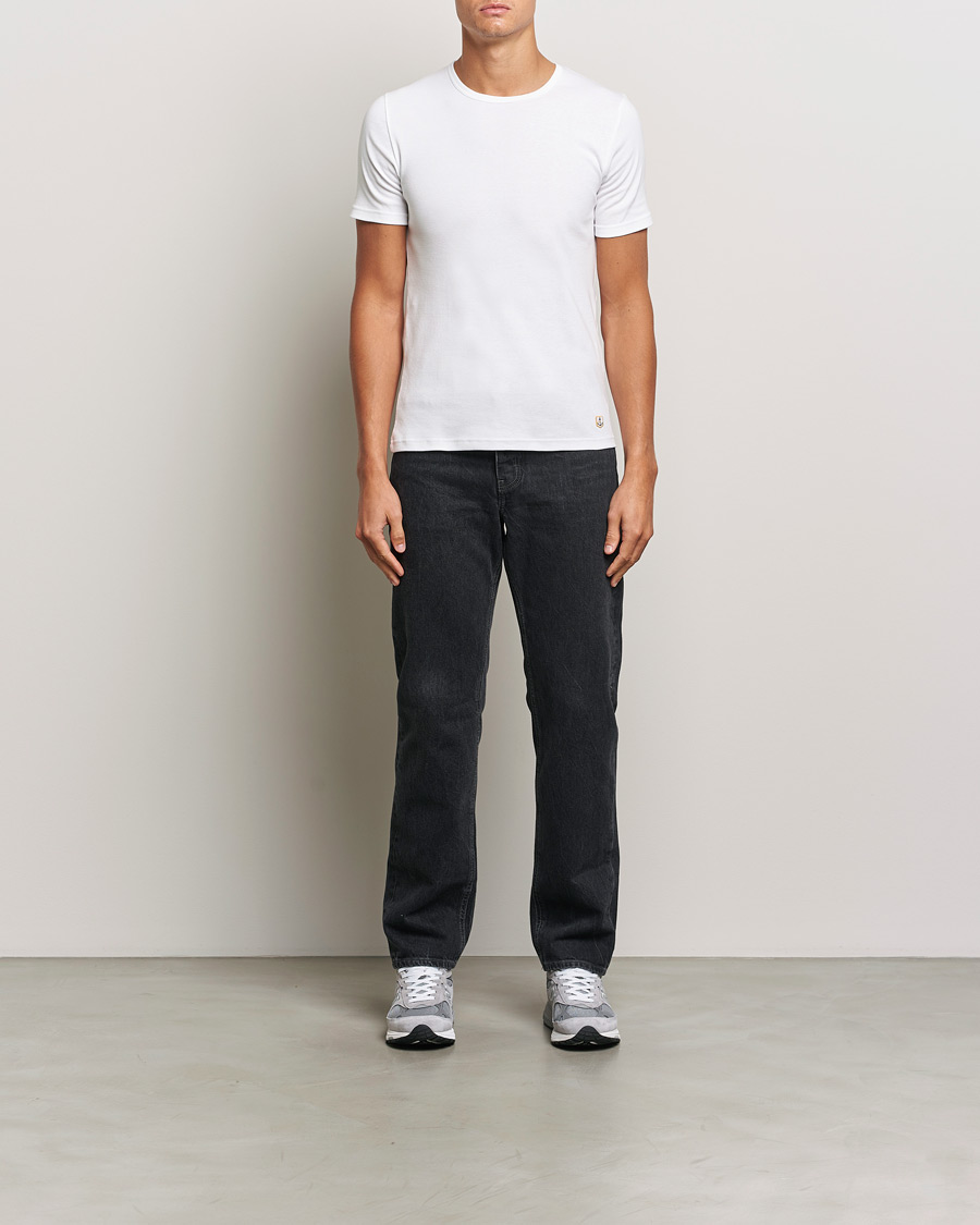 Armor-lux 2-Pack Crew Neck T-Shirt White/Grey Melange