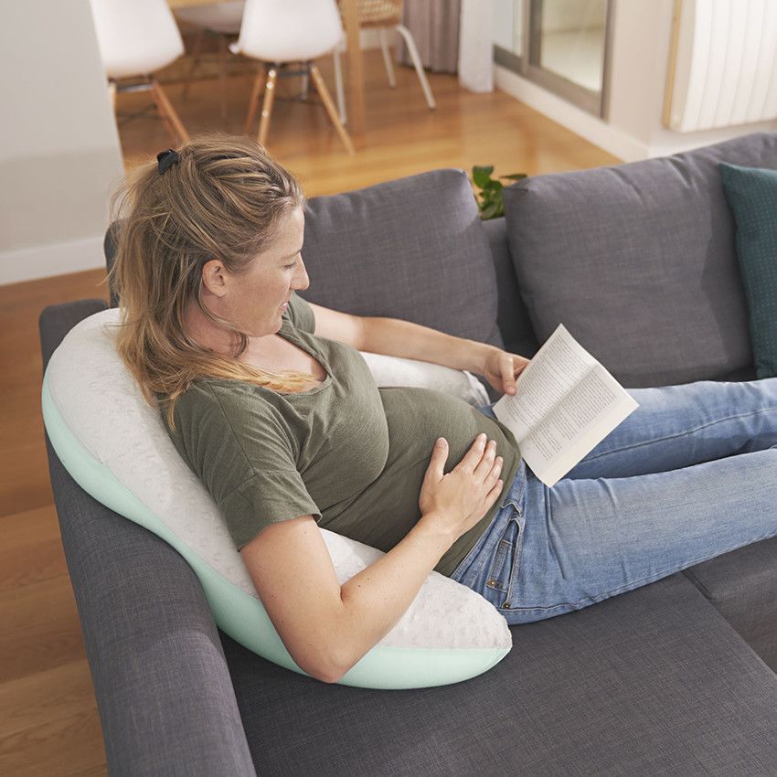 Coussin de maternité et d'allaitement Fluffy 2 en 1 - Ecru