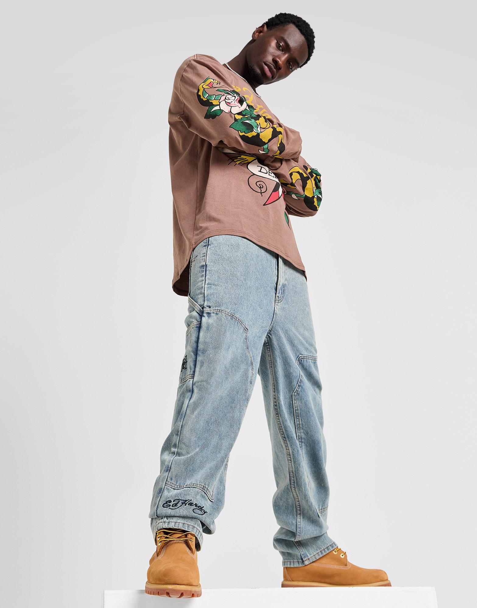 Ed Hardy Jean Dragon Carpenter Homme