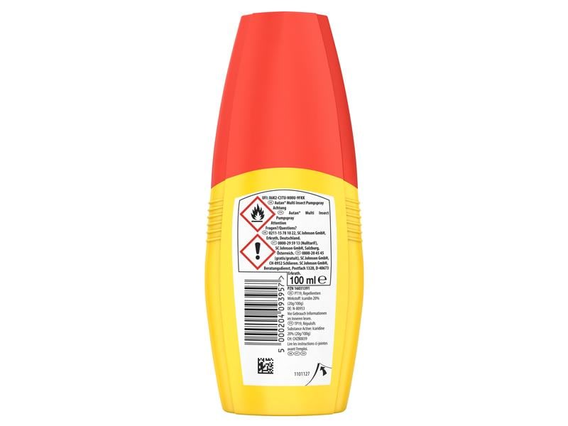 Autan Insektenschutz-Spray Multi Insect 100 ml Hochwertiger Insektenschutz gegen Zecken, Mücken und Stechfliegen