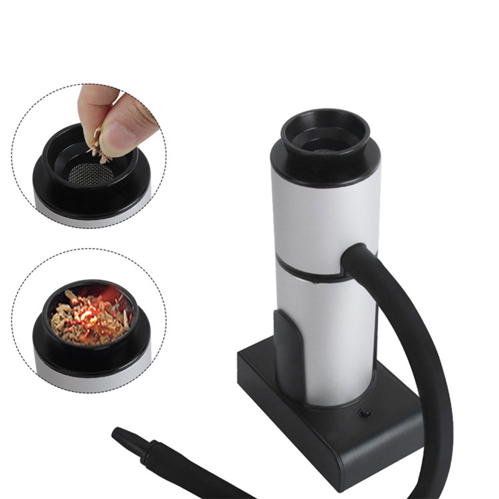 Mini BBQ Fleisch Smoker Räucherpistole Smoking Gun (Batteriebetrieben) - Silber / Schwarz