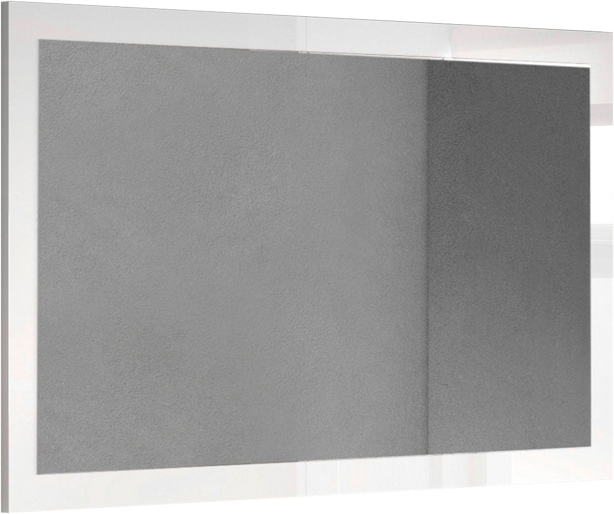 INOSIGN Garderobenspiegel »Breite x Höhe: 110 x 68 cm, mit Rahmen Weiss Hochglanz Lack« passend zur Garderobe Smile + Hamburg, längs u. quer hängen